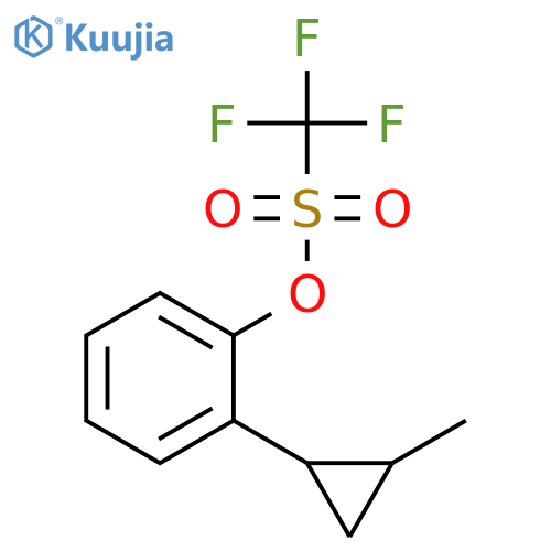 METHANESULFONIC ACID, TRIFLUORO-, 2-(2-METHYLCYCLOPROPYL)PHENYL ESTER structure