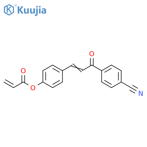 2-Propenoic acid, 4-[3-(4-cyanophenyl)-3-oxo-1-propenyl]phenyl ester structure