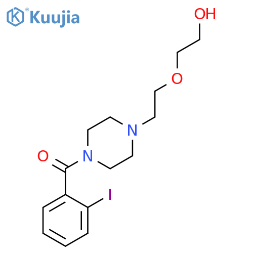 1-2-(2-Hydroxyethoxy)ethyl-4-(2-iodobenzoyl)-piperazine structure