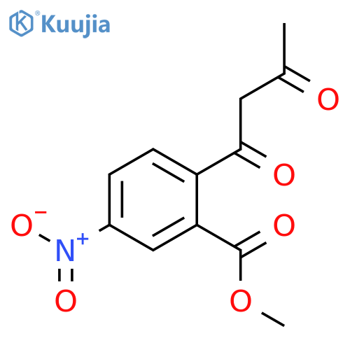 Benzoic acid, 2-(1,3-dioxobutyl)-5-nitro-, methyl ester structure