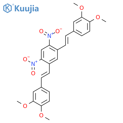 BENZENE, 1,5-BIS[(1E)-2-(3,4-DIMETHOXYPHENYL)ETHENYL]-2,4-DINITRO- structure