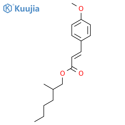 2-Propenoic acid, 3-(4-methoxyphenyl)-, 2-methylhexyl ester structure