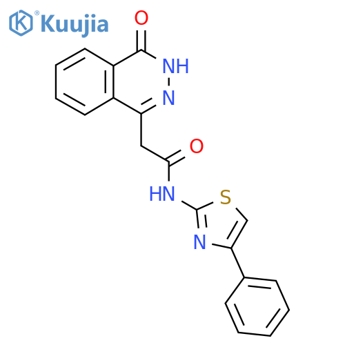 2-(4-oxo-3,4-dihydrophthalazin-1-yl)-N-(4-phenyl-1,3-thiazol-2-yl)acetamide structure