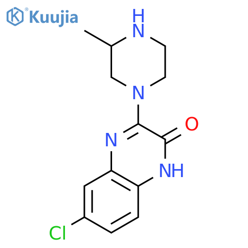 2(1H)-QUINOXALINONE, 6-CHLORO-3-(3-METHYL-1-PIPERAZINYL)- structure