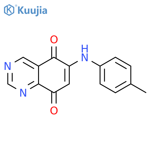 5,8-Quinazolinedione, 6-[(4-methylphenyl)amino]- structure