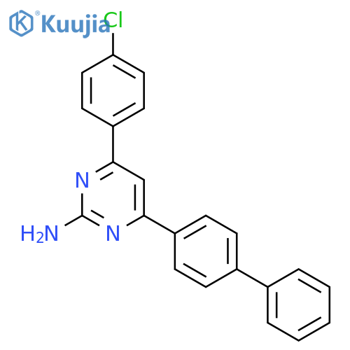 2-PYRIMIDINAMINE, 4-[1,1'-BIPHENYL]-4-YL-6-(4-CHLOROPHENYL)- structure