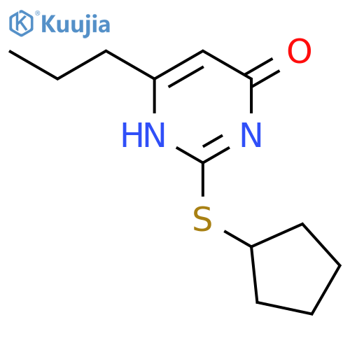 4(1H)-PYRIMIDINONE, 2-(CYCLOPENTYLTHIO)-6-PROPYL- structure