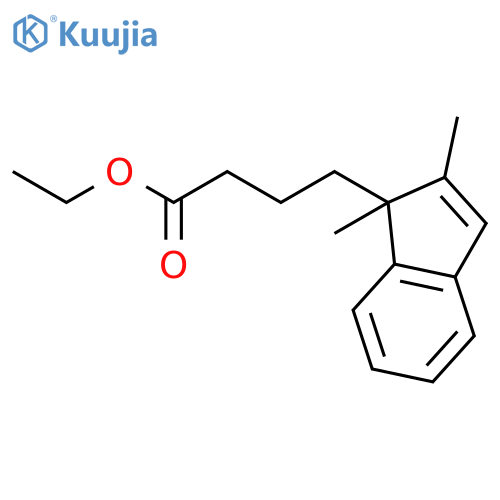 1H-Indene-1-butanoic acid, 1,2-dimethyl-, ethyl ester structure