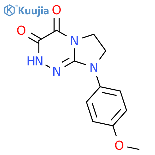8-(4-methoxyphenyl)-2H,3H,4H,6H,7H,8H-imidazo2,1-c1,2,4triazine-3,4-dione structure