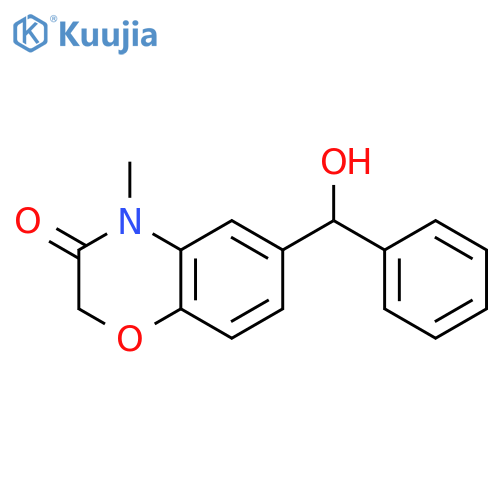 2H-1,4-BENZOXAZIN-3(4H)-ONE, 6-(HYDROXYPHENYLMETHYL)-4-METHYL- structure