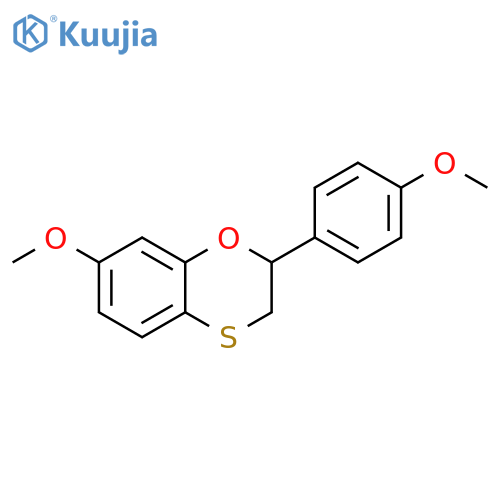 1,4-BENZOXATHIIN, 2,3-DIHYDRO-7-METHOXY-2-(4-METHOXYPHENYL)- structure