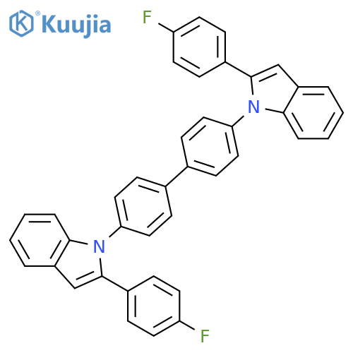 1H-INDOLE, 1,1'-[1,1'-BIPHENYL]-4,4'-DIYLBIS[2-(4-FLUOROPHENYL)- structure