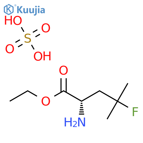 (S)-Ethyl 2-amino-4-fluoro-4-methylpentanoate sulfate structure