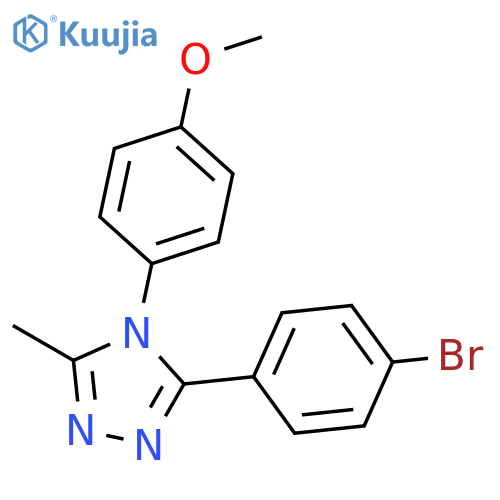 4H-1,2,4-TRIAZOLE, 3-(4-BROMOPHENYL)-4-(4-METHOXYPHENYL)-5-METHYL- structure