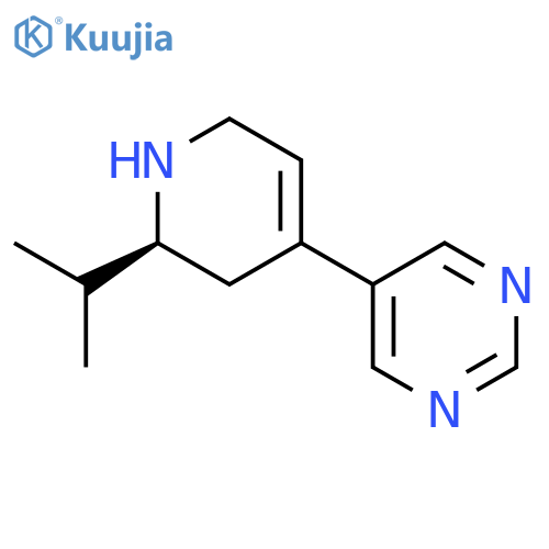PYRIMIDINE, 5-[(2S)-1,2,3,6-TETRAHYDRO-2-(1-METHYLETHYL)-4-PYRIDINYL]- structure