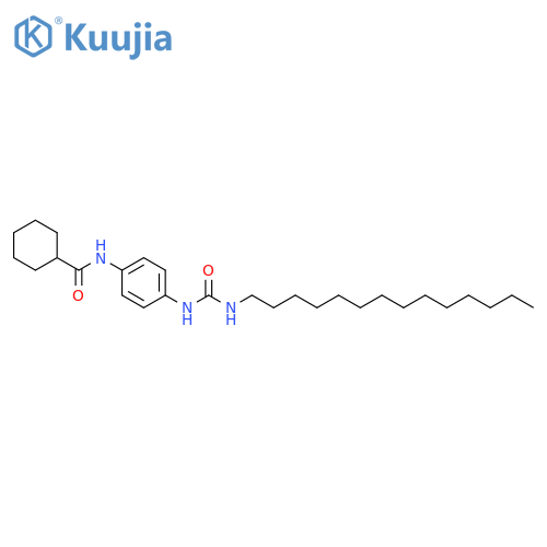 Cyclohexanecarboxamide,N-[4-[[(tetradecylamino)carbonyl]amino]phenyl]- structure