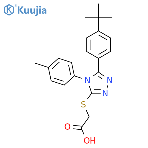 2-{5-(4-tert-butylphenyl)-4-(4-methylphenyl)-4H-1,2,4-triazol-3-ylsulfanyl}acetic acid structure