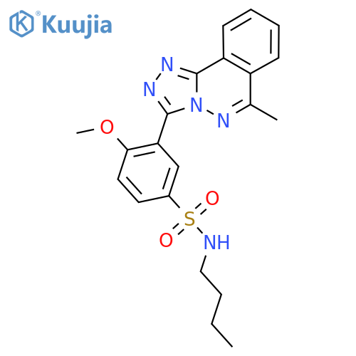 N-Butyl-4-methoxy-3-(6-methyl[1,2,4]triazolo[3,4-a]phthalazin-3-yl)benzenesulfonamide structure
