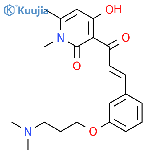 2(1H)-Pyridinone,3-[3-[3-[3-(dimethylamino)propoxy]phenyl]-1-oxo-2-propenyl]-4-hydroxy-1,6-dimethyl- structure