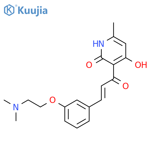 2(1H)-Pyridinone,3-[3-[3-[2-(dimethylamino)ethoxy]phenyl]-1-oxo-2-propenyl]-4-hydroxy-6-methyl- structure