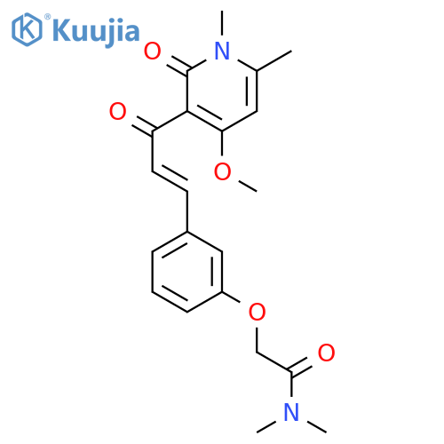 Acetamide,2-[3-[3-(1,2-dihydro-4-methoxy-1,6-dimethyl-2-oxo-3-pyridinyl)-3-oxo-1-propenyl]phenoxy]-N,N-dimethyl- structure