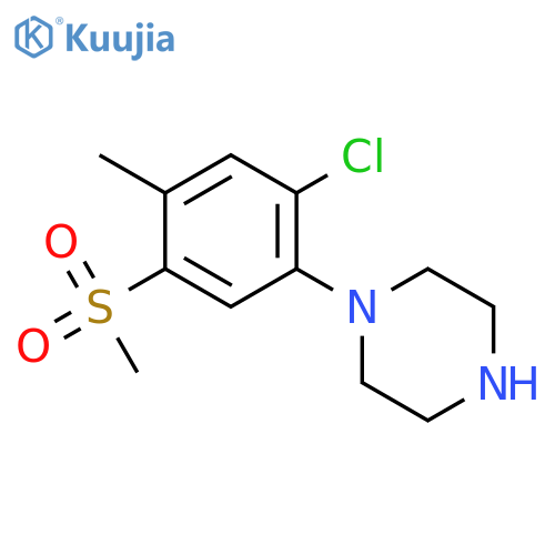 1-2-Chloro-4-Methyl-5-(Methylsulfonyl)PhenylPiperazine structure