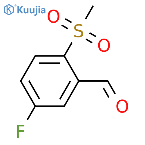 Benzaldehyde,5-fluoro-2-(methylsulfonyl)- structure