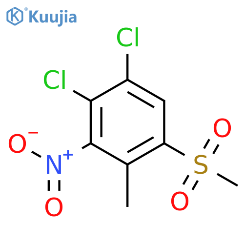 1,2-Dichloro-4-methyl-5-(methylsulfonyl)-3-nitrobenzene structure