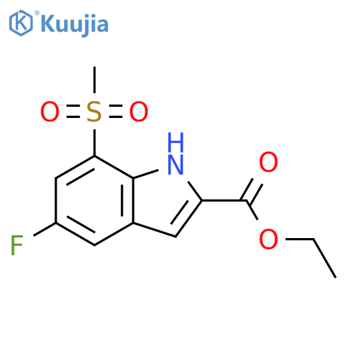 Ethyl 5-Fluoro-7-(Methylsulphonyl)-1h-Indole-2-Carboxylate structure