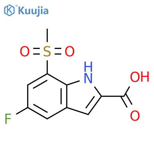 5-Fluoro-7-(methylsulfonyl)-1H-indole-2-carboxylic Acid structure
