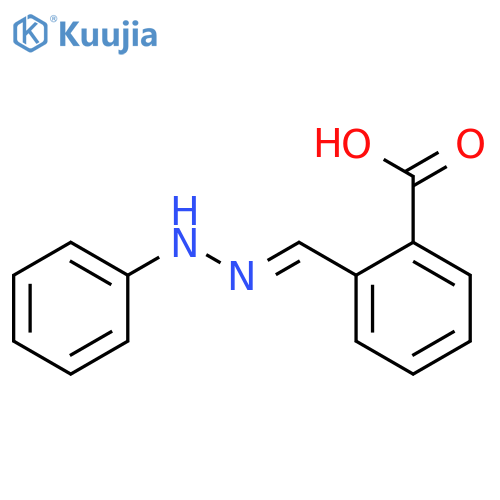 Benzoic acid, 2-[(E)-(phenylhydrazono)methyl]- structure