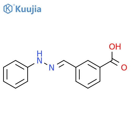 BENZOIC ACID, 3-[(E)-(PHENYLHYDRAZONO)METHYL]- structure