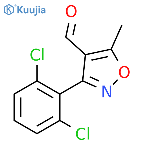 4-Isoxazolecarboxaldehyde,3-(2,6-dichlorophenyl)-5-methyl- structure