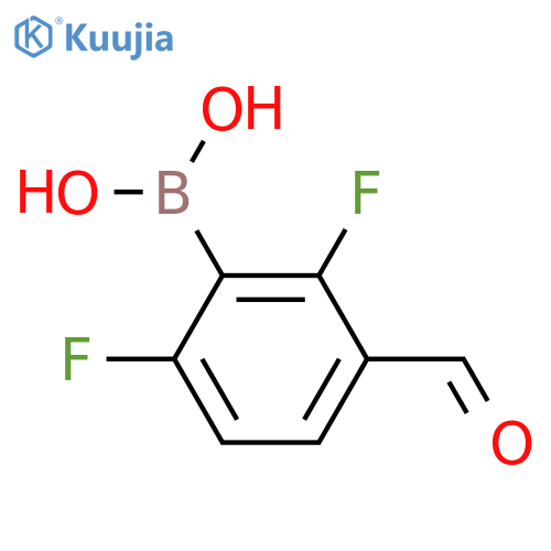 (2,6-difluoro-3-formyl-phenyl)boronic acid structure