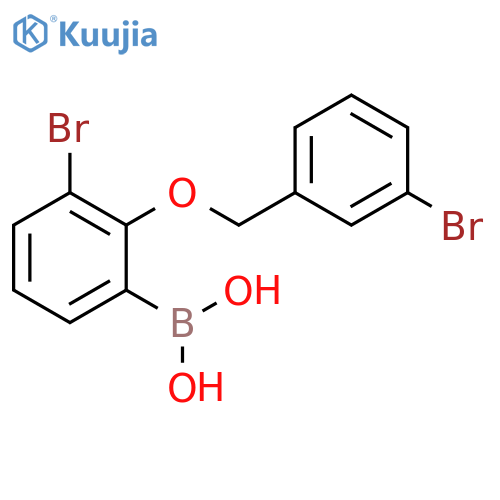 3-Bromo-2-(3'-bromobenzyloxy)phenylboronic acid structure