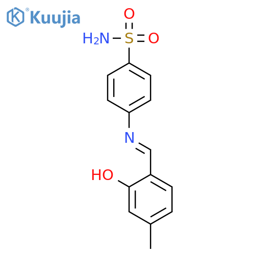 Benzenesulfonamide, 4-[[(2-hydroxy-4-methylphenyl)methylene]amino]- structure
