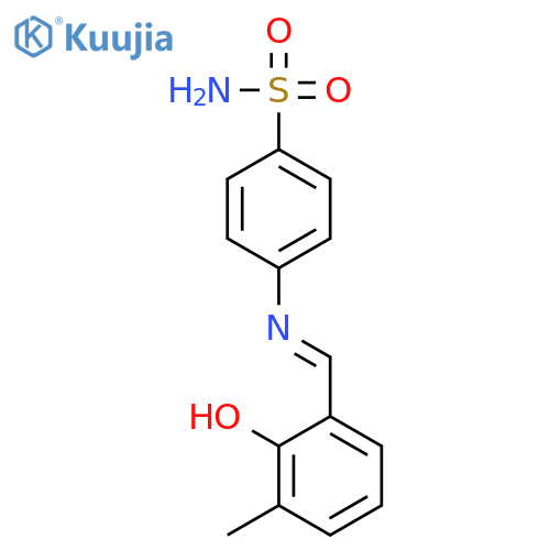 Benzenesulfonamide, 4-[[(2-hydroxy-3-methylphenyl)methylene]amino]- structure