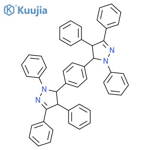 1H-Pyrazole, 5,5'-(1,4-phenylene)bis[4,5-dihydro-1,3,4-triphenyl- structure