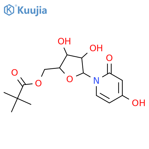 1-[5-O-(2,2-Dimethylpropanoyl)pentofuranosyl]-4-hydroxypyridin-2(1H)-one structure