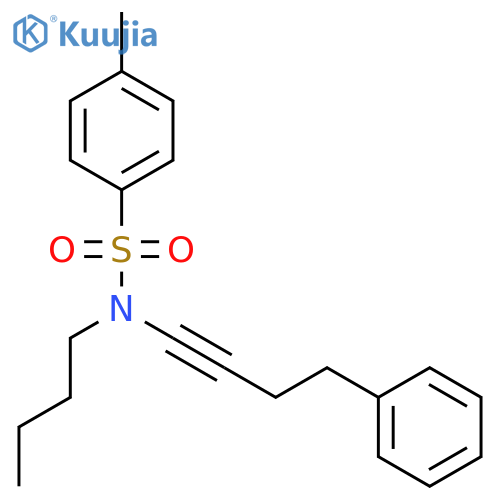 Benzenesulfonamide, N-butyl-4-methyl-N-(4-phenyl-1-butynyl)- structure