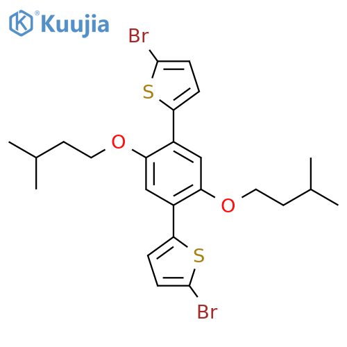 THIOPHENE, 2,2'-[2,5-BIS(3-METHYLBUTOXY)-1,4-PHENYLENE]BIS[5-BROMO- structure