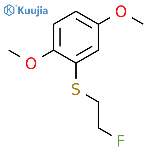 Benzene, 2-[(2-fluoroethyl)thio]-1,4-dimethoxy- structure