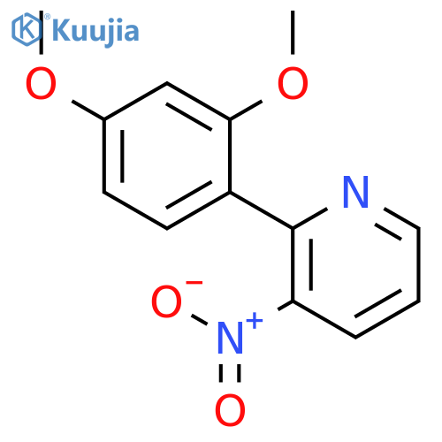 PYRIDINE, 2-(2,4-DIMETHOXYPHENYL)-3-NITRO- structure