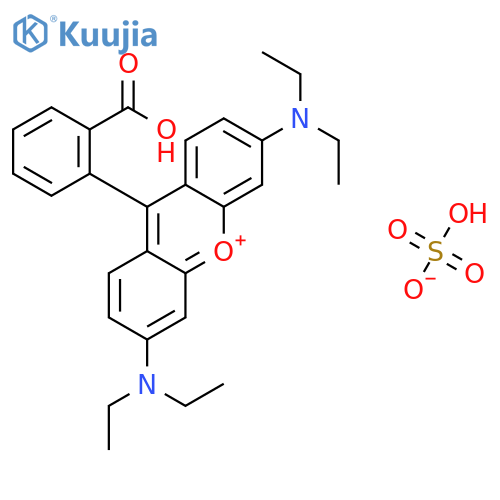 9-(2-Carboxyphenyl)-3,6-bis(diethylamino)xanthylium hydrogen sulphate structure