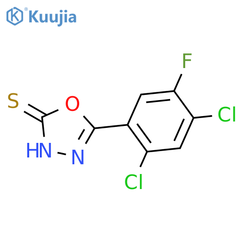 1,3,4-Oxadiazole-2(3H)-thione, 5-(2,4-dichloro-5-fluorophenyl)- structure