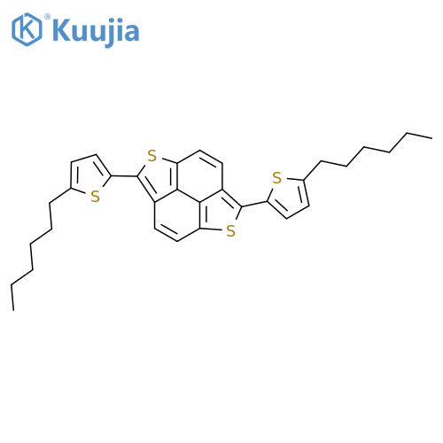 Naphtho[1,8-bc:5,4-b'c']dithiophene, 2,6-bis(5-hexyl-2-thienyl)- structure