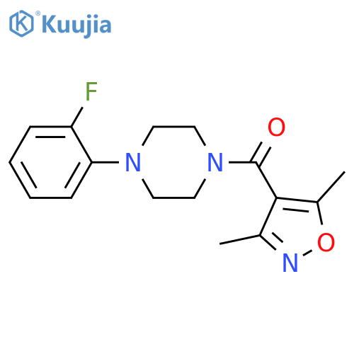 Methanone,(3,5-dimethyl-4-isoxazolyl)[4-(2-fluorophenyl)-1-piperazinyl]- structure