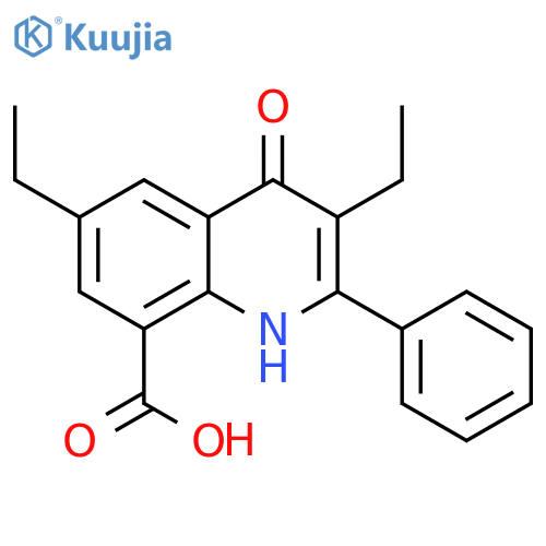 8-Quinolinecarboxylic acid, 3,6-diethyl-1,4-dihydro-4-oxo-2-phenyl- structure