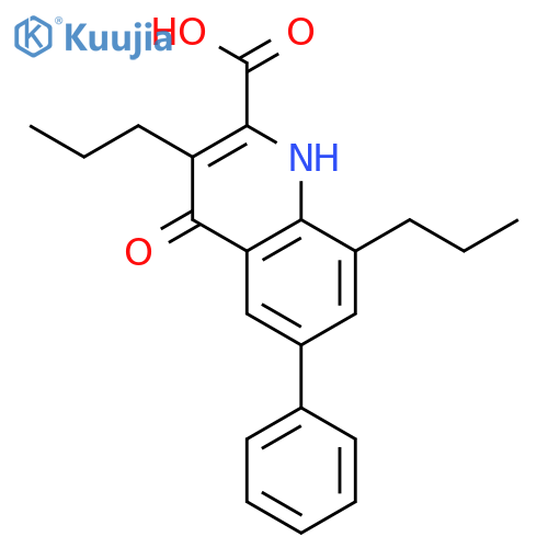 2-QUINOLINECARBOXYLIC ACID, 1,4-DIHYDRO-4-OXO-6-PHENYL-3,8-DIPROPYL- structure