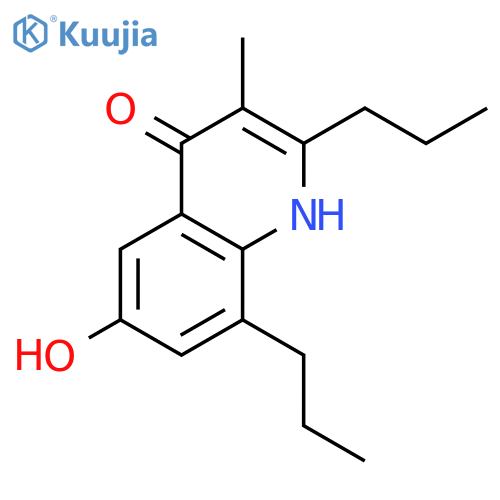 4(1H)-QUINOLINONE, 6-HYDROXY-3-METHYL-2,8-DIPROPYL- structure